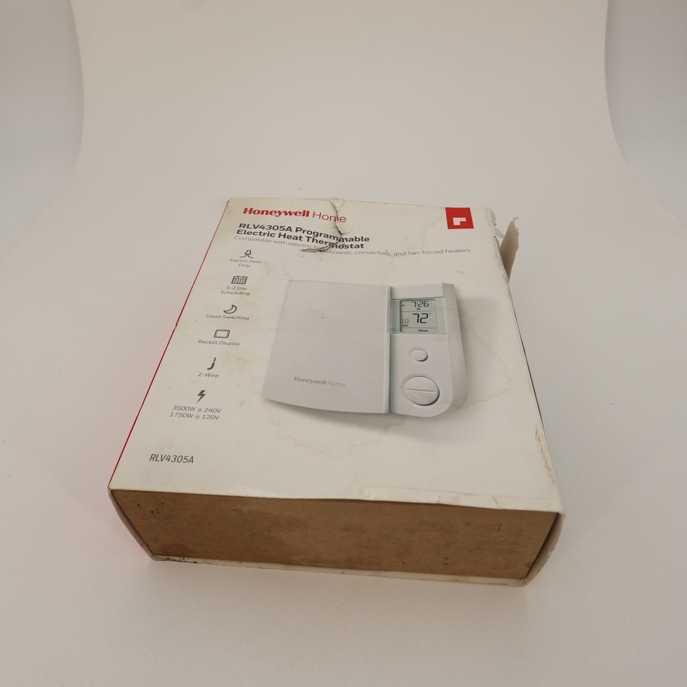 Honeywell Home RLV4305A Programmable Electric Heat Thermostat White RLV4305A1000